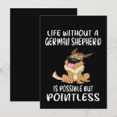 Invitation 1 Life Without A German Shepherd Is Possible But P (Devant / Derrière)