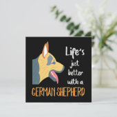 Invitation 1 Life's Just Better With A German Shepherd (Debout devant)
