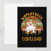Invitation 1 Meilleur Papa Corgi du Monde (Devant / Derrière)