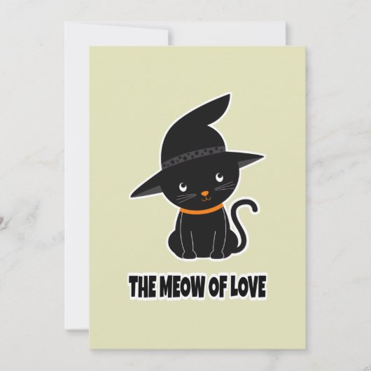 Invitation 1.mignonne belle chatte noire miow amour   (Devant)