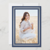 Invitation 1 Photo Graduation virtuelle Marine Bleu Blanc Arg (Dos)