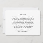 Invitation 1 Proposition de marraine Photo Écriture moderne é (Dos)