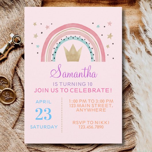 Invitation 1er 2e 3e 4e 5e 6e 7e 8 10e anniversaire personnal