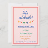 Invitation 1er anniversaire (Devant)