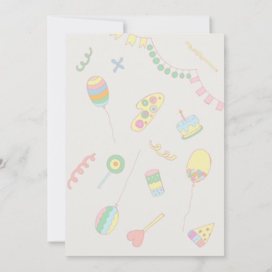 Invitation 1er anniversaire. (Dos)