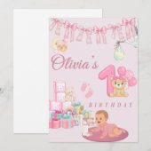 Invitation 1er anniversaire (Devant / Derrière)