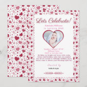 Invitation 1er anniversaire (Devant / Derrière)