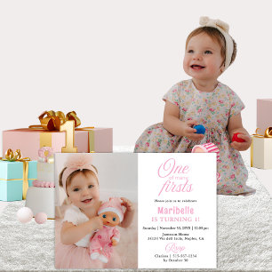 Invitation 1er anniversaire 2 Photo Cute Girl Une des nombreu