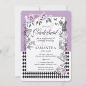 Invitation 1er anniversaire à Onederland Chic Floral Fairytal (Devant)