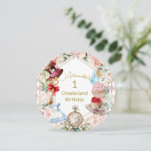 Invitation 1er Anniversaire Alice Au Pays des merveilles (Debout devant)