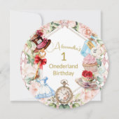 Invitation 1er Anniversaire Alice Au Pays des merveilles (Devant)