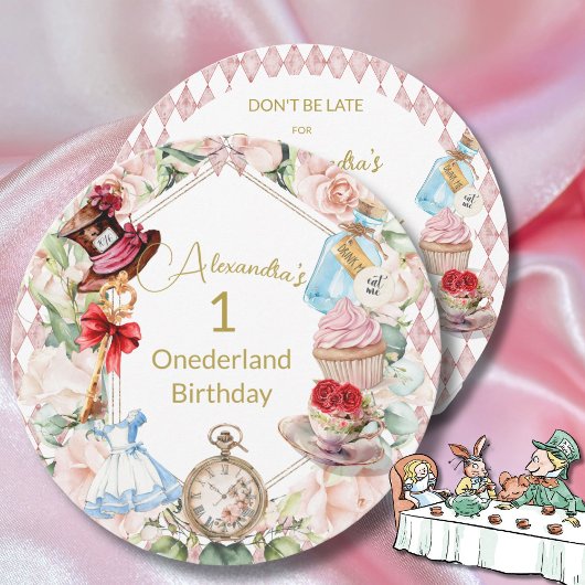 Invitation 1er Anniversaire Alice Au Pays des merveilles