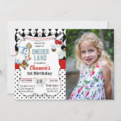 Invitation 1er Anniversaire Alice au pays des merveilles Invi (Devant)
