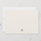 Invitation 1er anniversaire Baptême coton et couronne eucalyp (Dos)