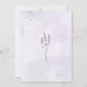 Invitation 1er anniversaire Baptême fleurs de lavande (Dos)