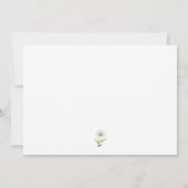 Invitation 1er anniversaire Baptême marguerite couronne (Dos)