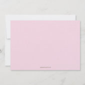 Invitation 1er Anniversaire Baptême Photo Pink Gold Custom (Dos)