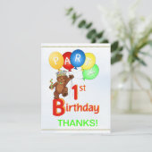 Invitation 1er anniversaire BearMerci (Debout devant)