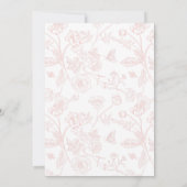 Invitation 1er Anniversaire Blush Rose Floral devient un (Dos)