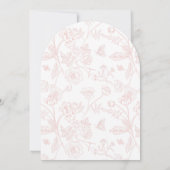 Invitation 1er Anniversaire Blush Rose Floral devient un (Dos)