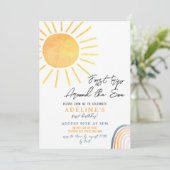 Invitation 1er Anniversaire Boho Premier Voyage Autour Du Sol (Debout devant)