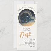 Invitation 1er Anniversaire Celestial Star Aquarelle Girl Mod (Devant)