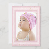 Invitation 1er anniversaire Cinderella Blush Pink Carriage (Dos)