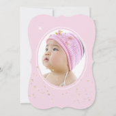 Invitation 1er anniversaire Cinderella Pink Carriage Photo (Dos)