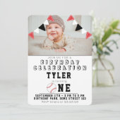 Invitation 1er Anniversaire Cute Baseball Balls Enfants Photo (Debout devant)