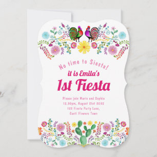 Invitation 1er anniversaire de fête pour une fille Sinorita F