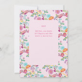 Invitation 1er anniversaire de fêtes pour une fille Folkart S (Dos)