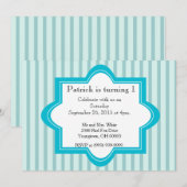 Invitation 1er anniversaire de garçon (Devant / Derrière)