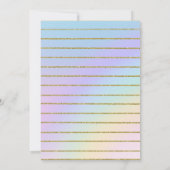 Invitation 1er anniversaire de la fille mignonne Unicorn Chat (Dos)