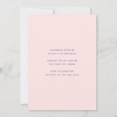 Invitation 1er anniversaire de la fille Photo Confetti (Dos)