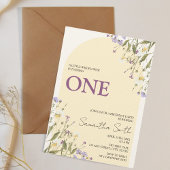 Invitation 1er anniversaire de la petite fille esthétique Fle