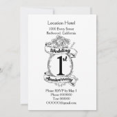 Invitation 1er anniversaire de mariage (Dos)