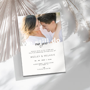 Invitation 1er anniversaire de mariage - Nous le faisons touj