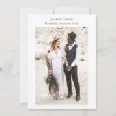 Invitation 1er anniversaire de mariage photo (Dos)