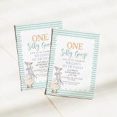 Invitation 1er anniversaire de One Silly Goose Cute Boy