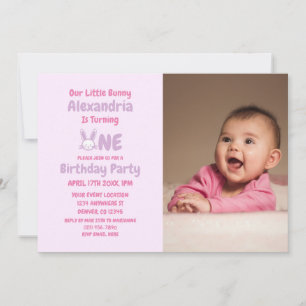 Invitation 1er anniversaire de Petit Lapin