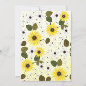 Invitation 1er anniversaire de tournesol (Dos)