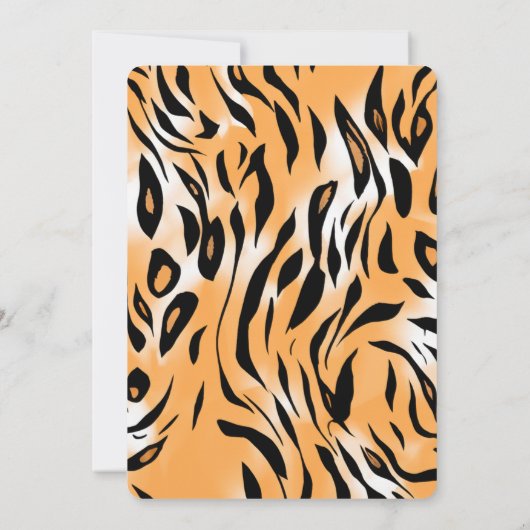 Invitation 1er anniversaire de Wild ONE Baby's mignon Tiger P (Dos)