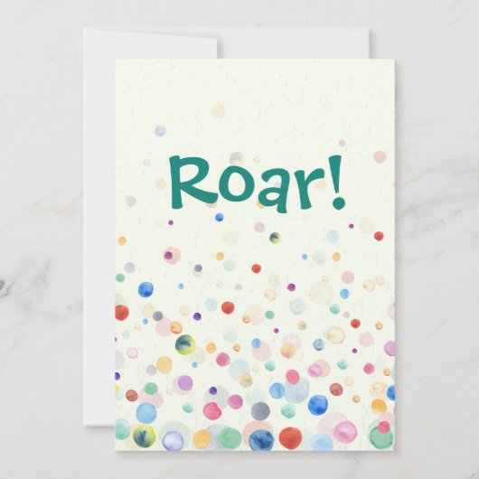 Invitation 1er anniversaire Dinosaur Party Custom (Dos)