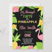 Invitation 1er Anniversaire du Flamant rose noir et de l'anan (Devant)