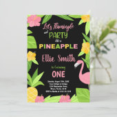 Invitation 1er Anniversaire du Flamant rose noir et de l'anan (Debout devant)