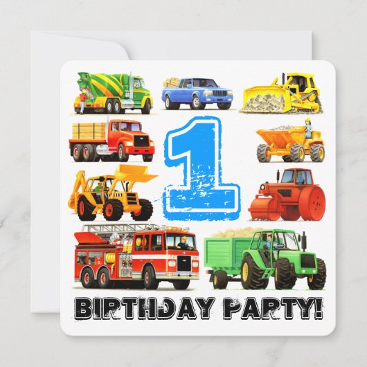 Invitation 1er anniversaire Fête du Camion (Devant)