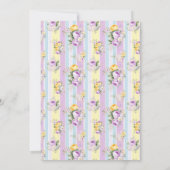 Invitation 1er Anniversaire Fête Florale Violet (Dos)