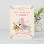 Invitation 1er anniversaire, Fête Wild One Jungle Safari (Debout devant)