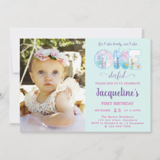 Invitation 1er Anniversaire Filles Sous La Mer Jolie