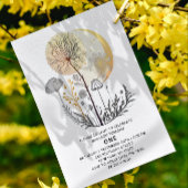 Invitation 1er anniversaire Fleur sauvage Celestial fille mod